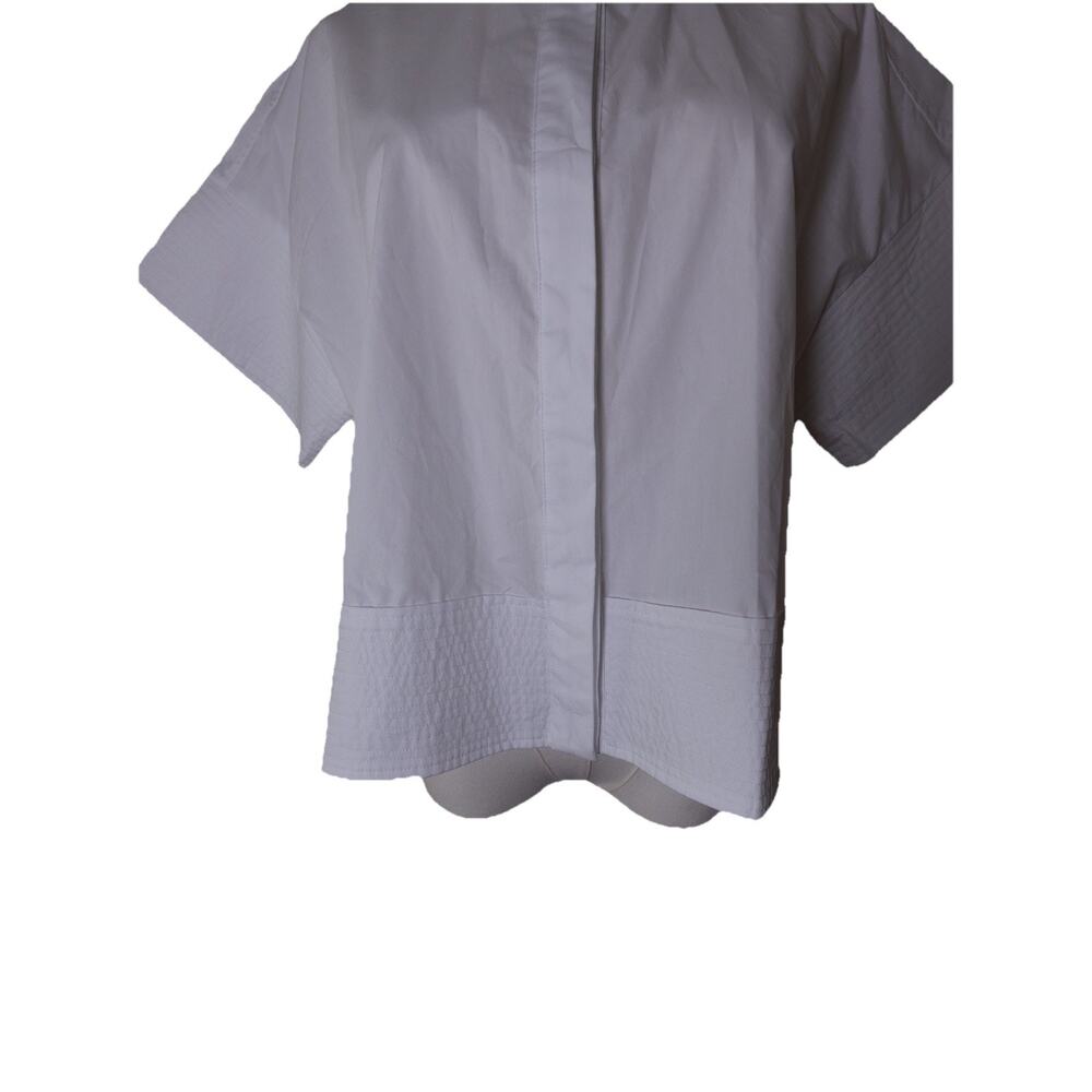 TUCKERNUCK White Trapunto Stitch Sofia Shirt Size XS - Picture 4 of 14